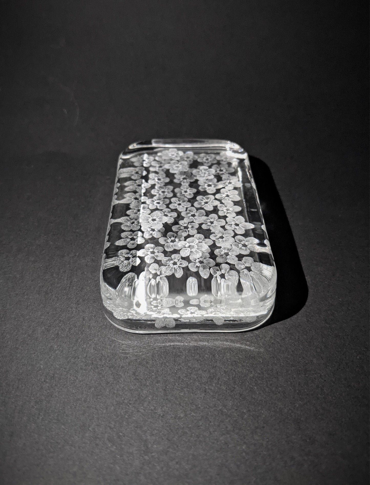 Engraved Forget Me Not Paperweight - Forget Me Not Flower Gift
