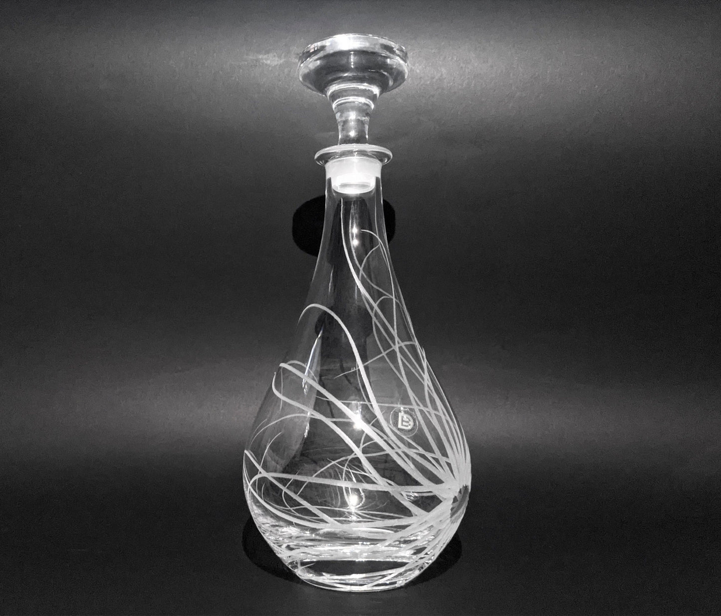 Hand Engraved Crystal Decanter - Sea Anemone Gifts