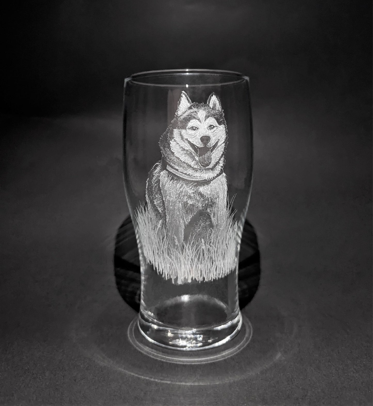 Custom Pet Pint Glass – Hand Engraved with Your Pet's Photo
