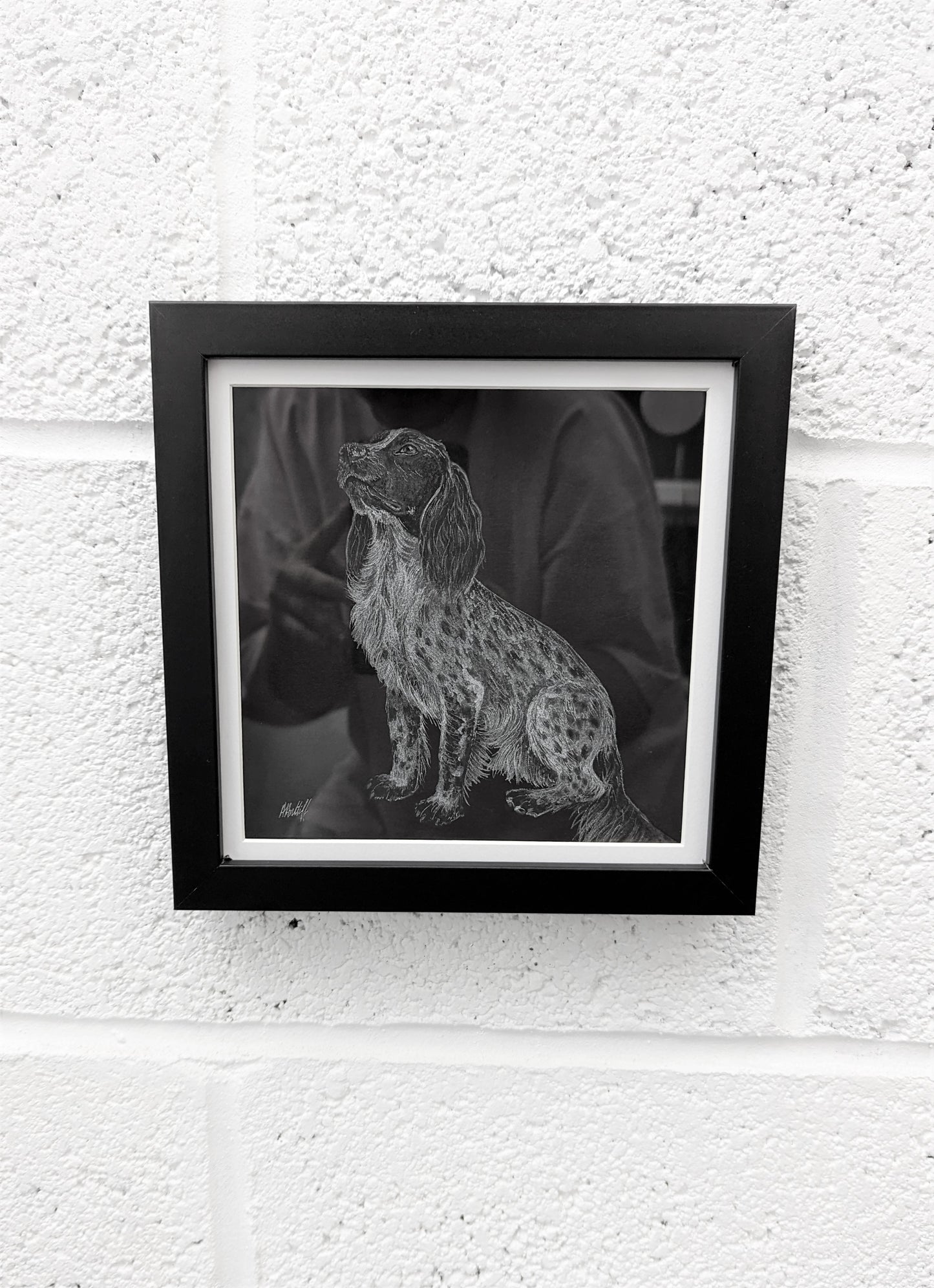 Custom Pet Portrait - Your Pet Hand Engraved on a Frame