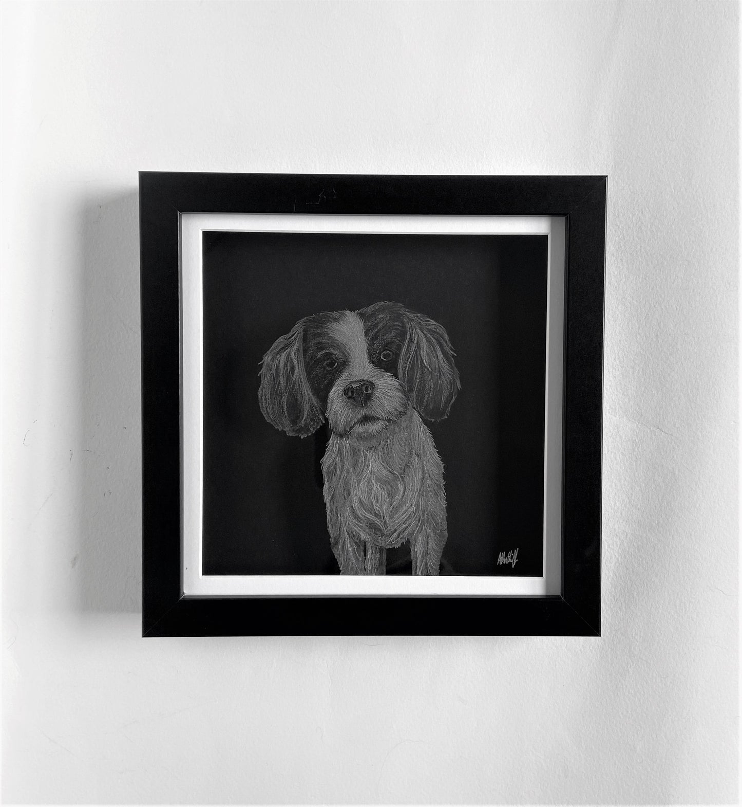 Custom Pet Portrait - Your Pet Hand Engraved on a Frame